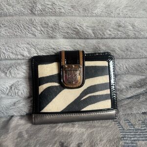 Brighton Zebra Print Wallet with Silver Accents